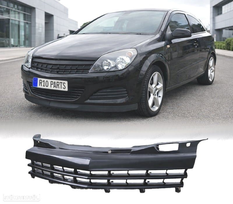 GRELHA FRONTAL SEM SÍMBOLO OPEL ASTRA H GTC 05-09 PRETA - 1