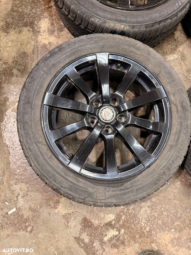 Set jante aliaj HYUNDAI I30 cu cauciucuri iarna 215/55R17 uzura 60% - 4