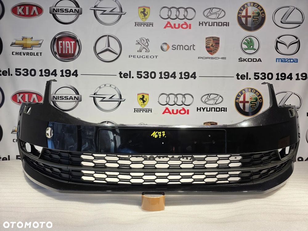 SKODA OCTAVIA 3 III LIFT 16- 5E0 ZDERZAK PRZEDNI PRZÓD NA SPRYSKI , BEZ PDC + KOMPLET KRATEK , NR 5E0807221N , NR AUKCJI NZ1677 - 1