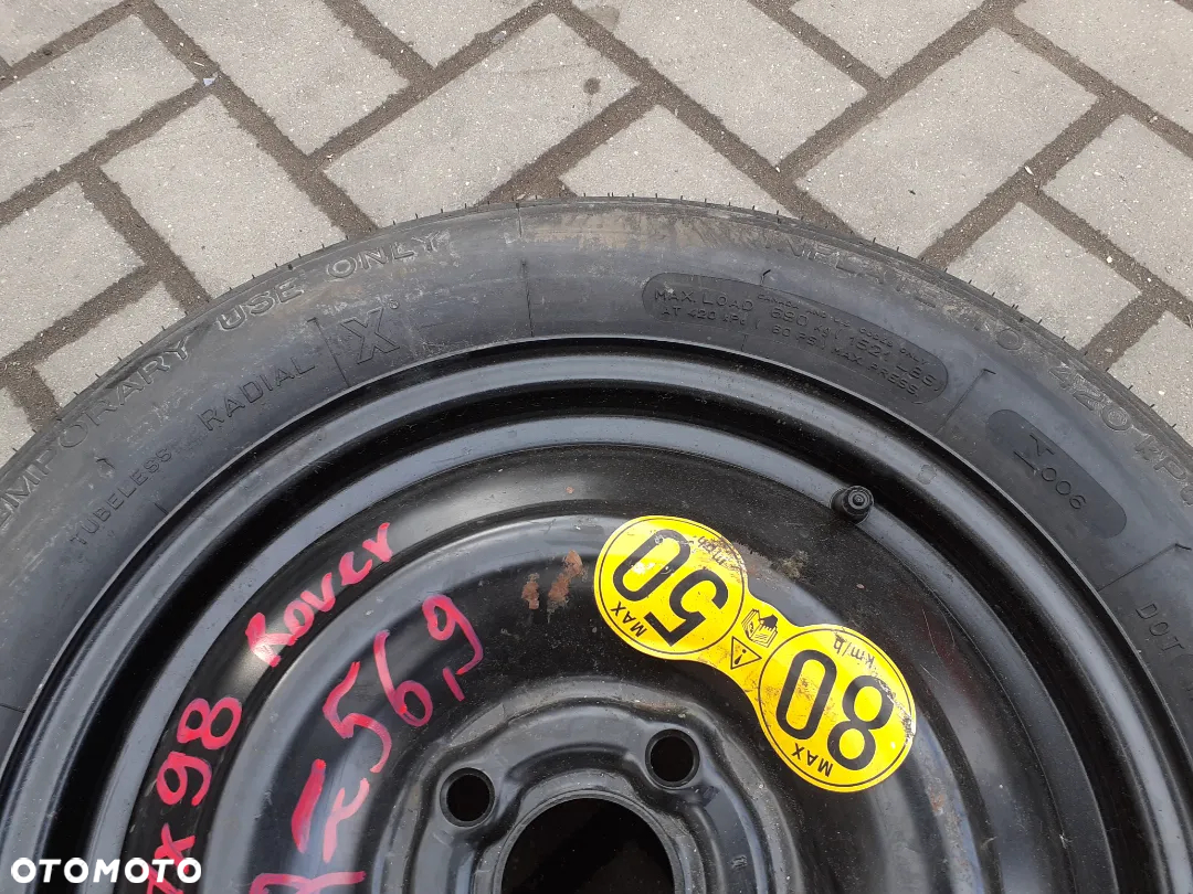 KOŁO DOJAZDOWE ZAPASOWE ZAPASÓWKA DOJAZDÓWKA 4X98 ROVER - 2