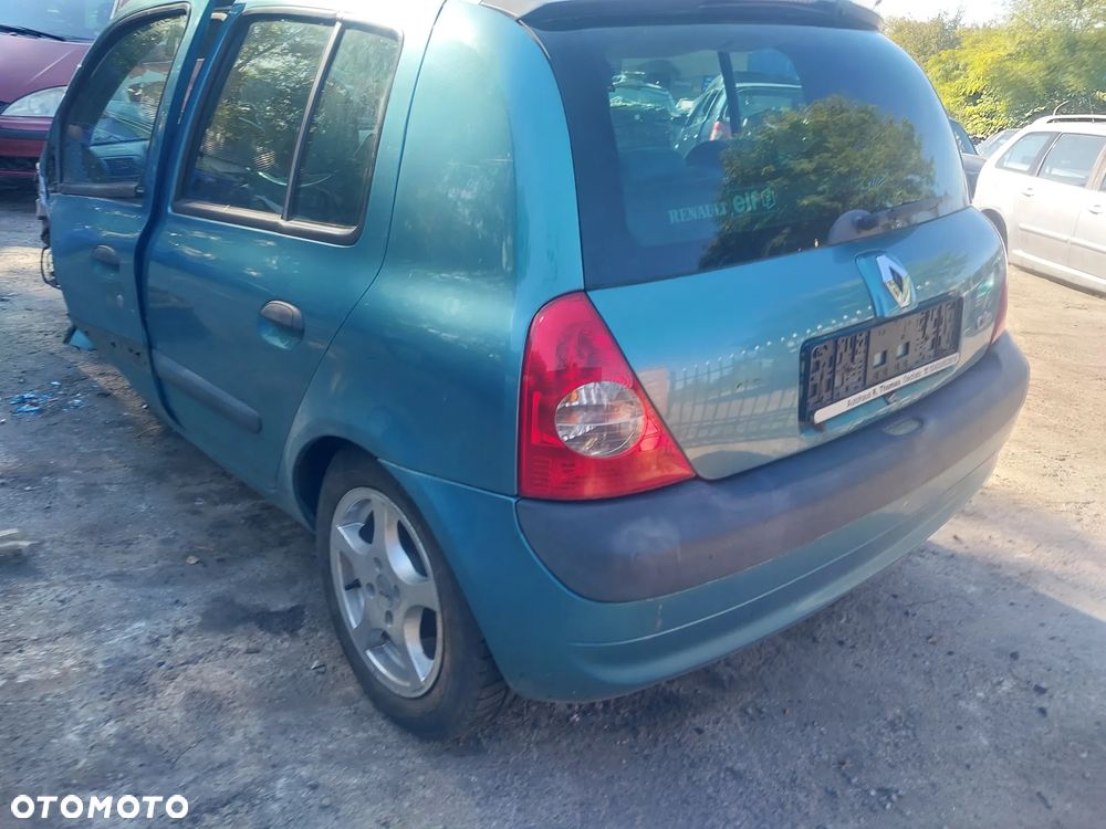 Renault Clio 2 II Thalia Lift FL silnik kompletny 1.2 16v kolektor alternator wtryski pompa wspomagania klimatyzacji skrzynia biegów drzwi prawy przód tył klapa zderzak tył tylny błotnik prawy TEF47 lampa prawy przód panel fotel kierownica radio mechanizm zamek zacisk mcperson belka przewód wąż rura wydech tłumik sonda lambda zestaw startowy sterownik stacyjka NA CZĘŚCI WSZYSTKIE CZĘŚCI - 5