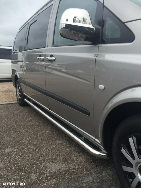 Manere usi inox Mercedes VITO W639 2004-2013 husa capota,oglinzi cromate - 7