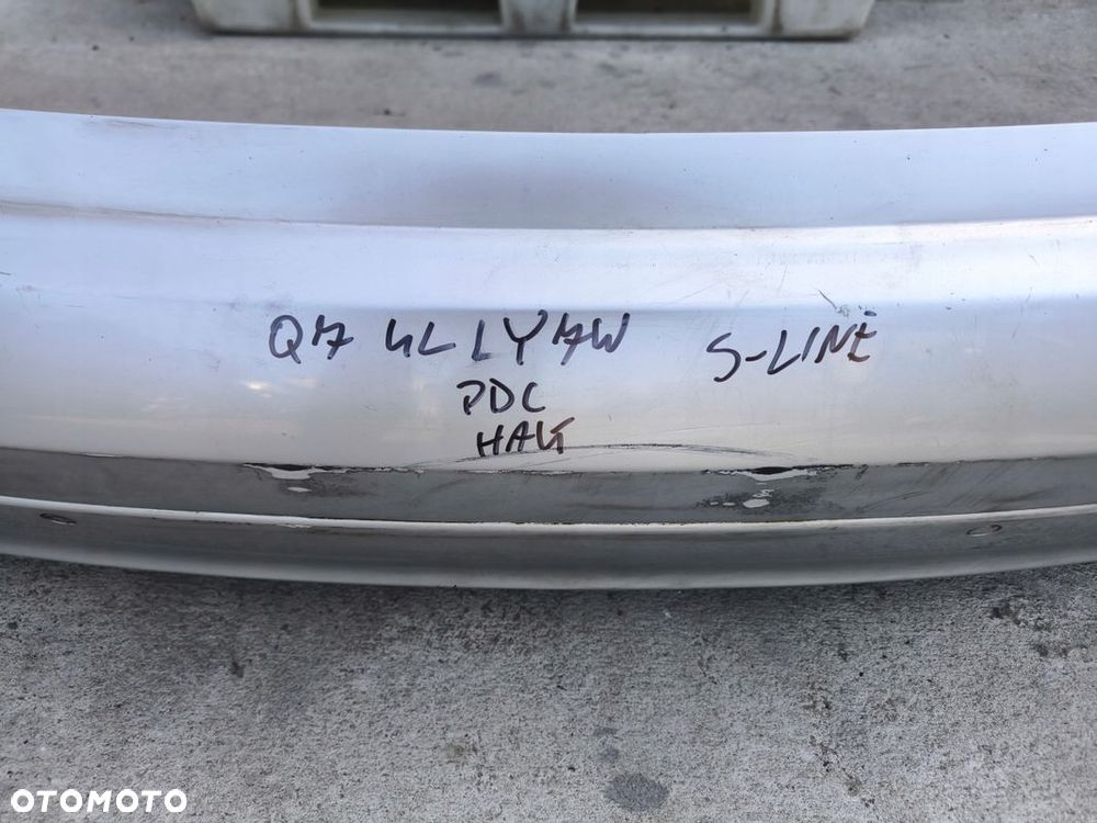 ZDERZAK TYLNI TYŁ AUDI Q7 4L S LINE HAK PDC LY7W KOMPLET - 14