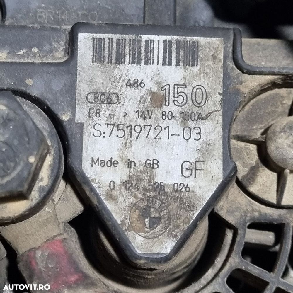 Alternator BMW X3 E83 2.5 Benzina 2003 - 2006 192CP 2494CC M54 B25 Euro4 (1464) Benzina ... - 5