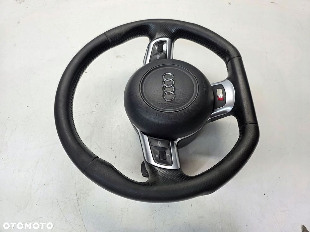 KIEROWNICA SKÓRA PIKOWANA ŚCIĘTA AUDI A3 8P A4 B7 TT 8J 8J0419091J KOMPLET - 1