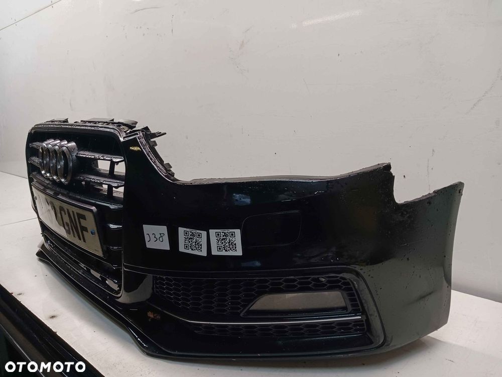+ ZDERZAK PRZÓD PRZEDNI AUDI A4 B8 LIFT FL S LINE LY9B CZARNY HALOGENY SPRYSKIWACZE LAMP XENON DO NAPRAWY DO MALOWANIA ! - 3