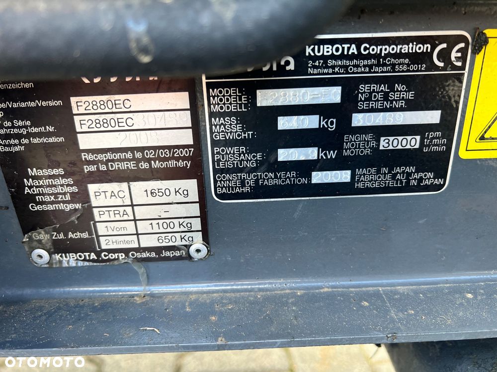 Kubota F2880 EC - 6