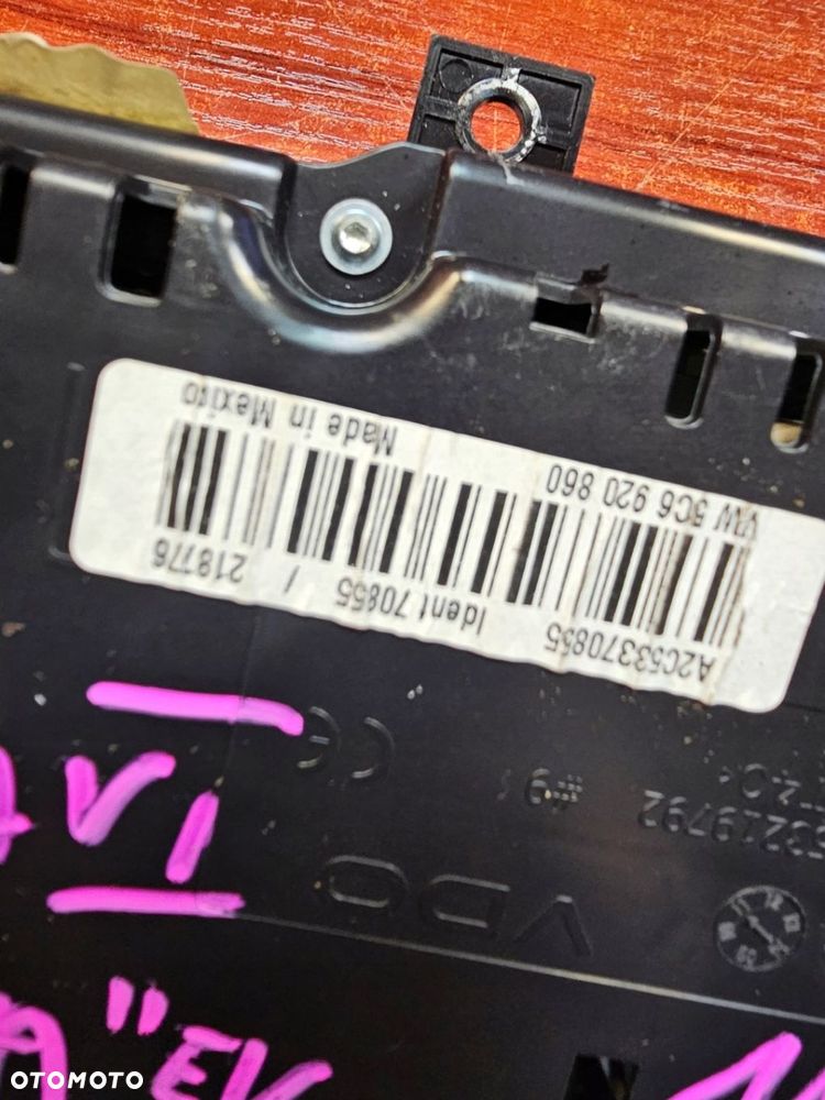 ZEGARY LICZNIK VW JETTA VI 11 1.2 FSI 5C6920860 - 6