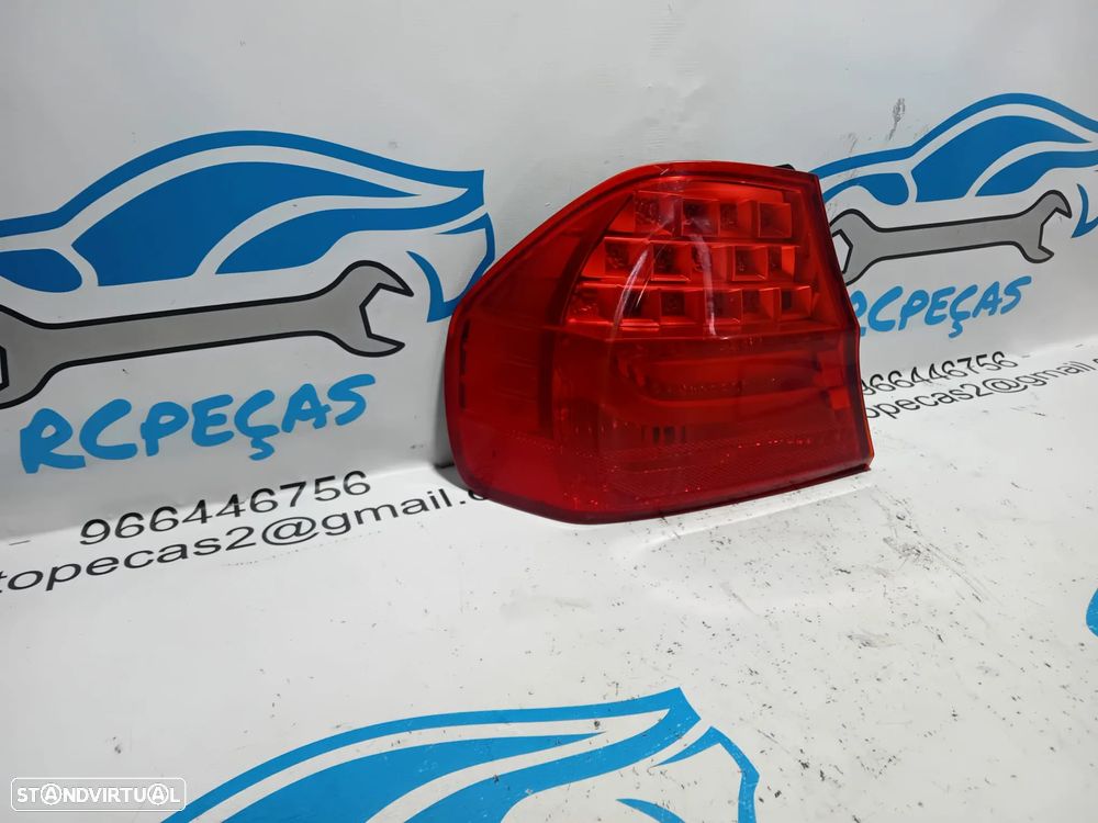 Conjunto Farolins Traseiro Tras Esquerdo Direito Led Original BMW Sedan Serie 3 E90 LCI Facelift 4871732 4871731 - 10