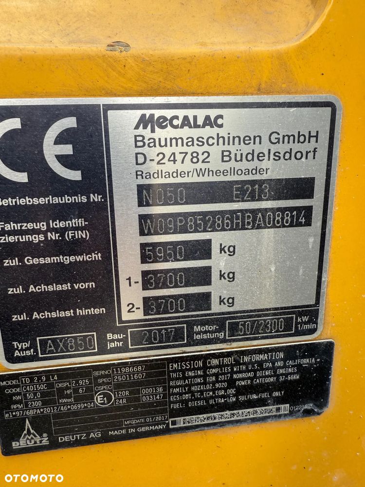 Mecalac AX850 / 6 ton / Krokodyl / Widły - 15