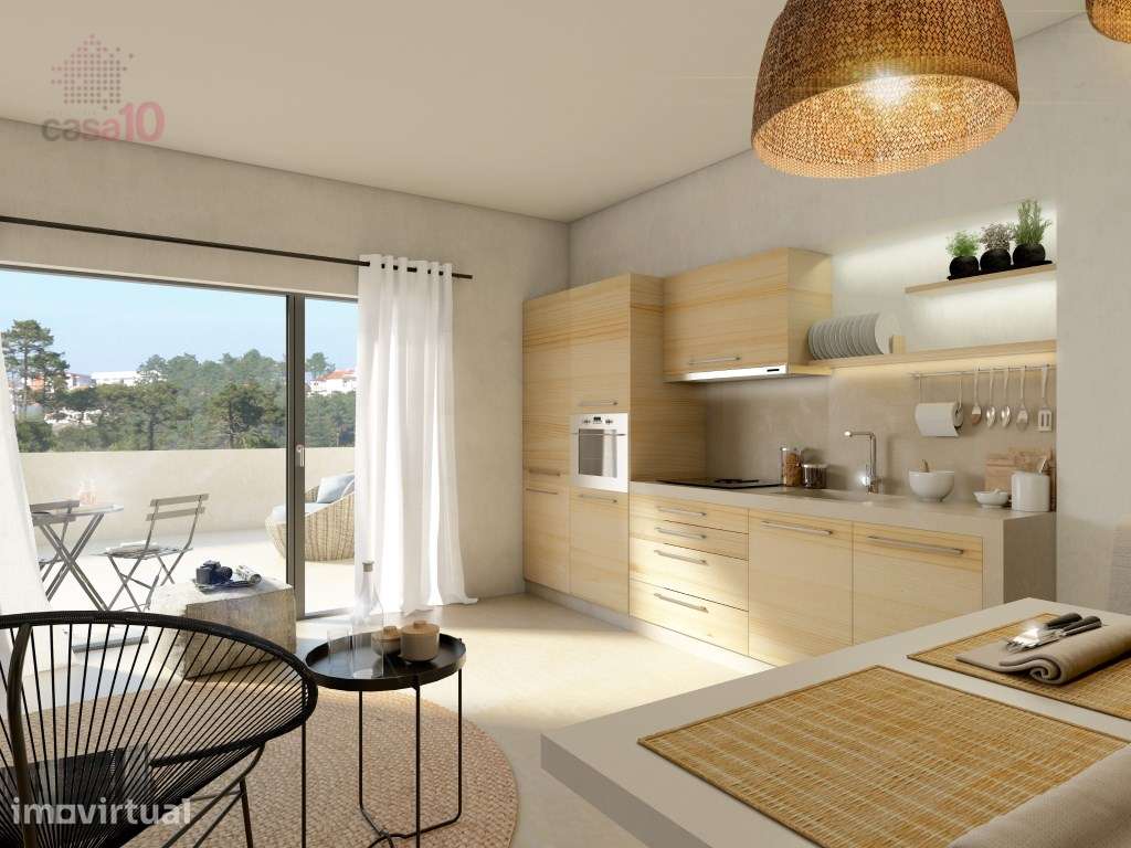 Apartamento T2 para venda em Condomínio Fechado com Piscina, na Nazaré - Grande imagem: 3/13