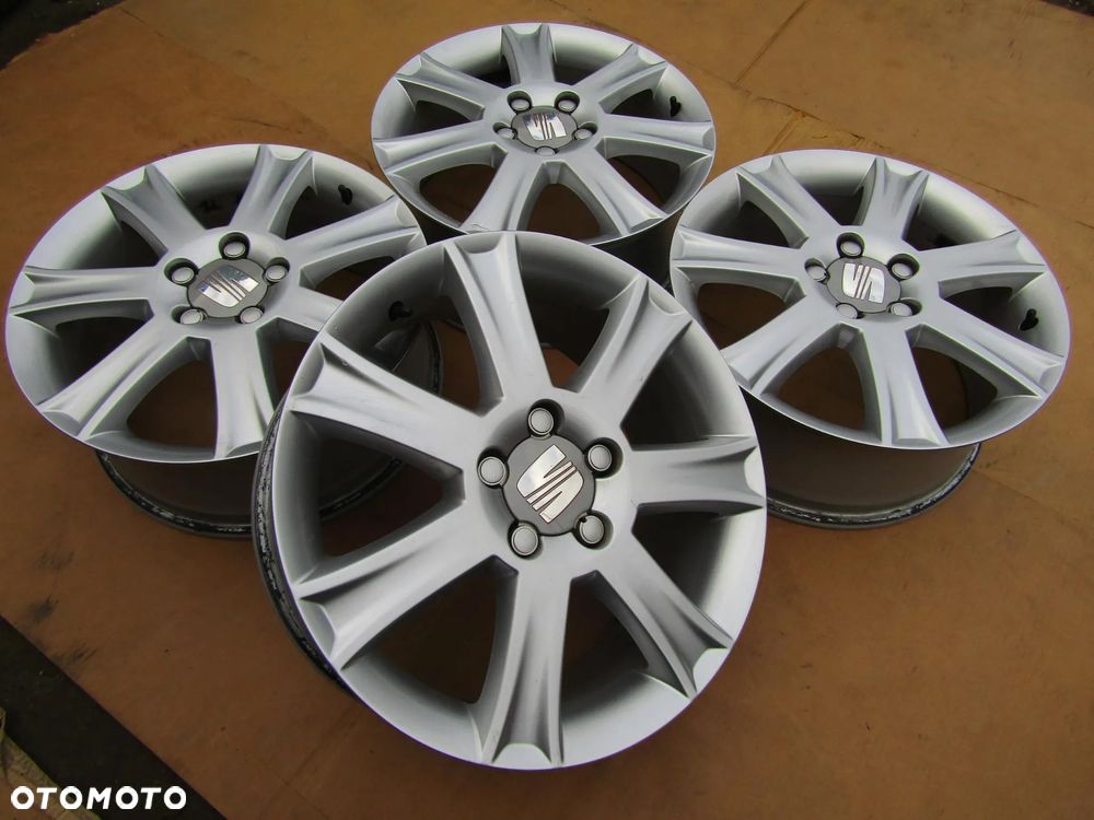 4x Felgi Aluminiowe 17 Seat Leon Altea VW Caddy Golf V VI T4 Jetta Skoda Octavia II 7 j 5x112 ET54 piasta 57,1 nr oryginału 1P0601025J - 14