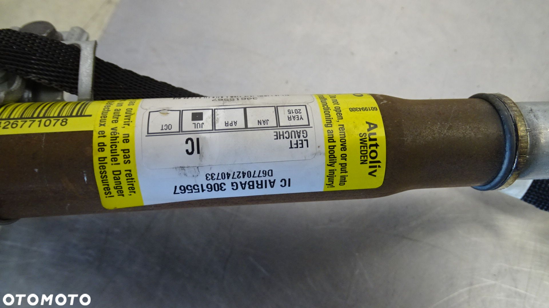 KURTYNA POWIETRZNA LEWA KIEROWCY VOLVO S40 II 2.0 30615567 - 3