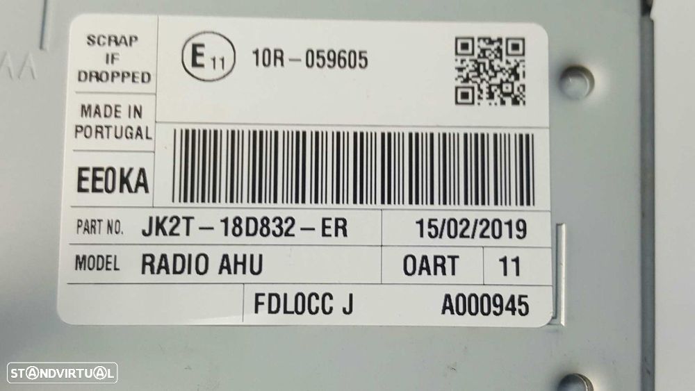 SISTEMA AUDIO / RADIO CD FORD TRANSIT CUSTOM KOMBI 320 L1 TREND - 7