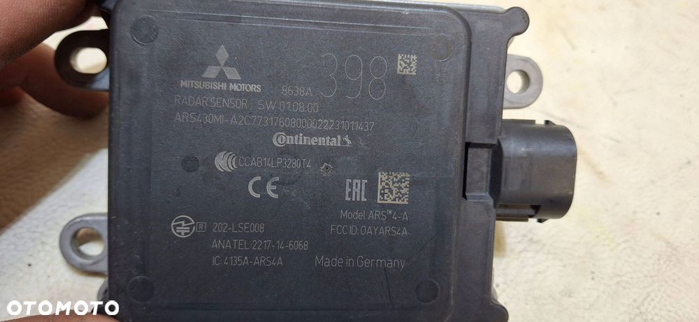 radar czujnik disctronic acc mitsubishi eclipse cross 8638a398 - 4