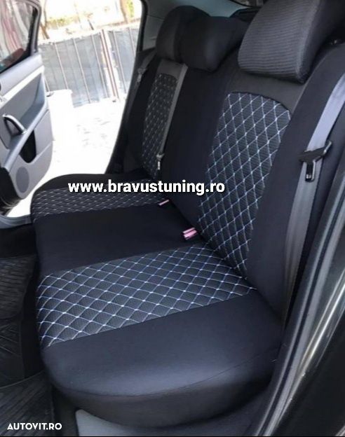 Huse scaun auto LUX Material tip ALCANTARA +Piele Ecologica - 4