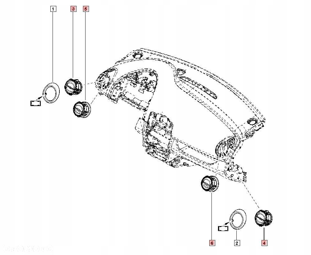kratka nawiewu prawa renault clio iv 12-20 687606325r - 2