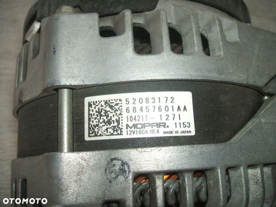 ALFA ROMEO TONALE JEEP FIAT ALTERNATOR MOPAR 52083172 12V 180A - 6