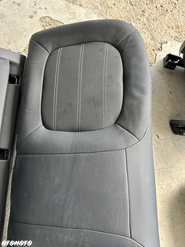 Smart 453 twingo 3 kanapa siedzisko fotel tył isofix skóra biała nić - 3