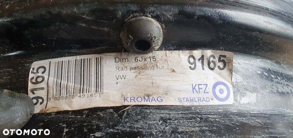 Felgi stalowe koła VW 5x112 6J ET47 16" R16 VW Caddy III 1K0601027C - 28