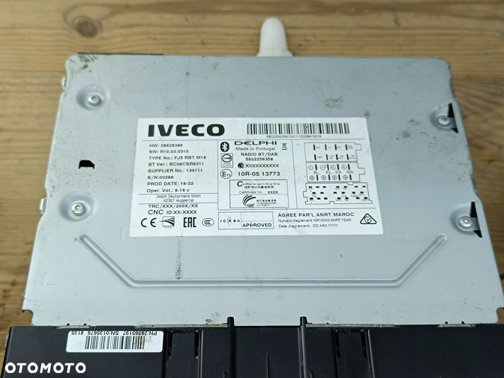 radio fabryczne mp3 fm dab bluetooth iveco daily 14+ - 6