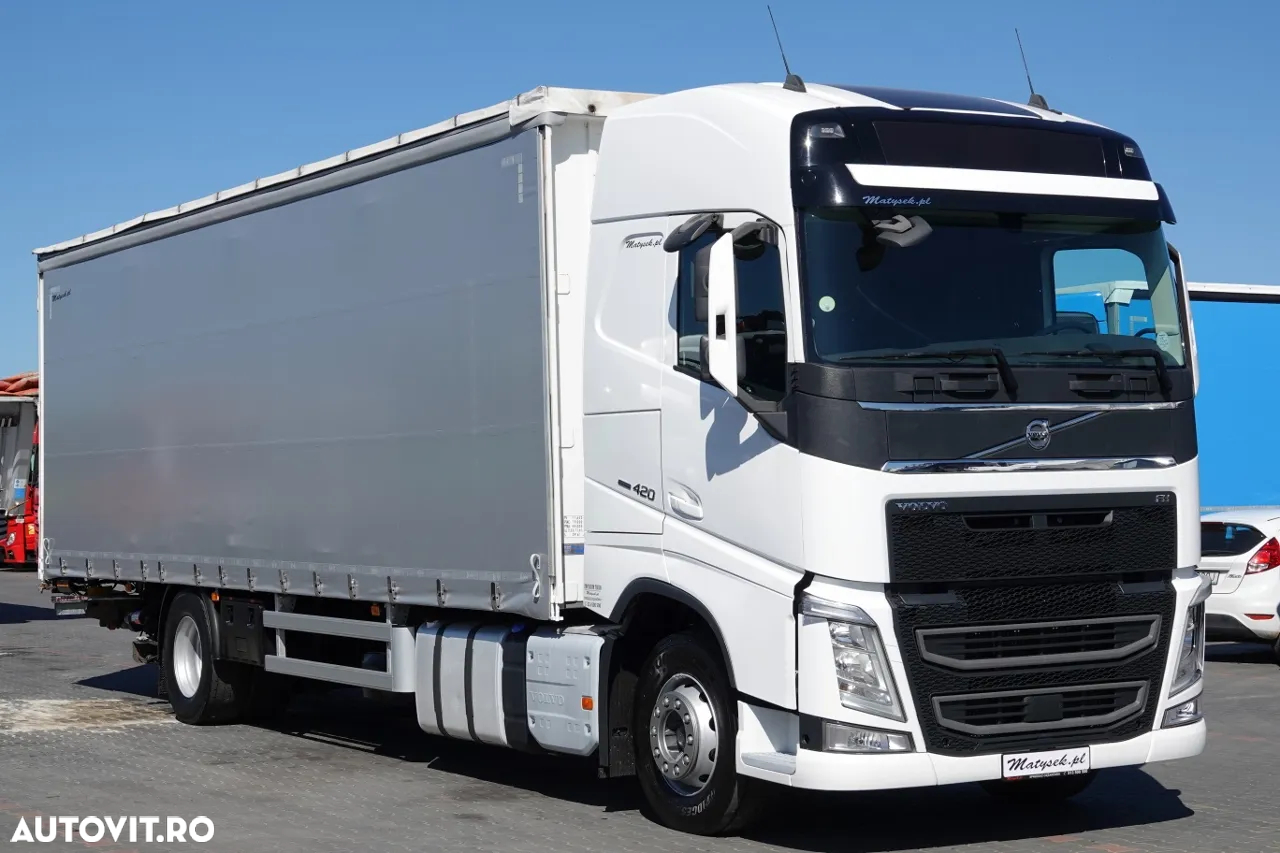 Volvo FH 420 / 4x2 / SOLÓWKA / CORTINA 9,10 M / I-PARK COOL / DHOLLANDIA ELEVATOR 2000KG / DUPA CONTRACTUL DE SERVICE - 4