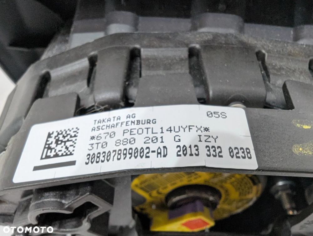 SKODA SUPERB II LIFT YETI LIFT PODUSZKA POWIETRZA KIEROWCY AIRBAG 3T0880201G ORYGINAŁ - 6