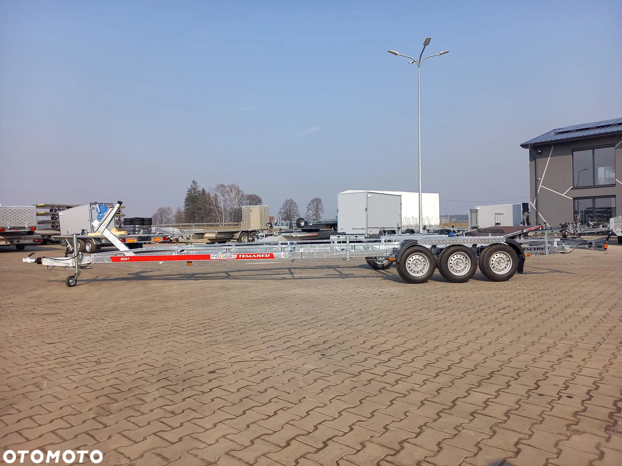 TEMARED Dostawa przyczepa podłodziowa DMC3500kg pod łódź 9 m! POSZERZANA, WODOSZCZELNE ŁOŻYSKA, TRZYOSIOWA - 22
