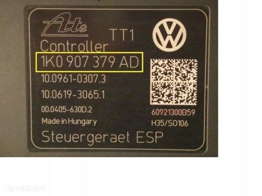 POMPA MODUŁ ABS Z ESP GOLF V VI 5 6 1K0907379AD - 1