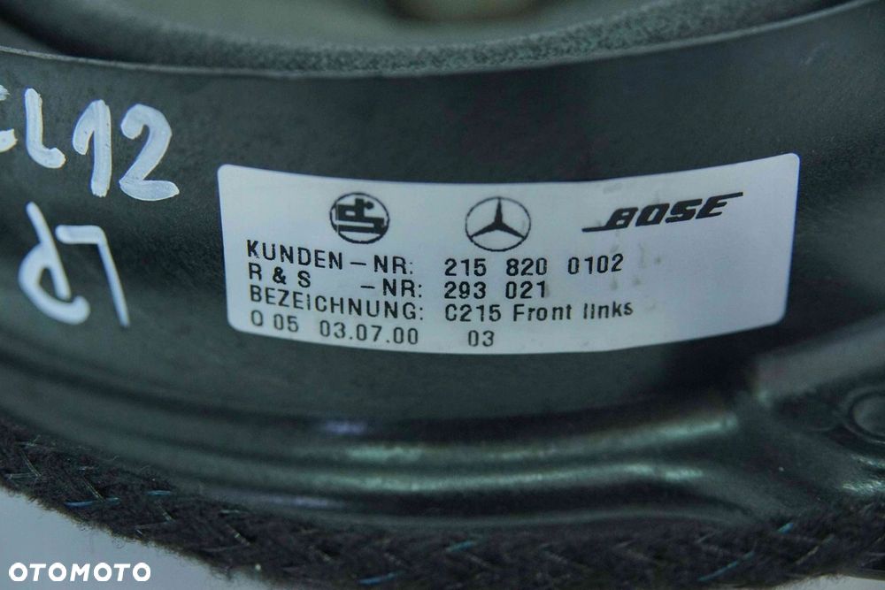 GŁOSNIK GŁOSNIKI BOSE KOMPLET MERCEDES CL W215 - 3