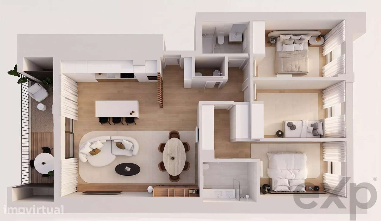 Apartamento T3 - Caxias - Grande imagem: 3/6