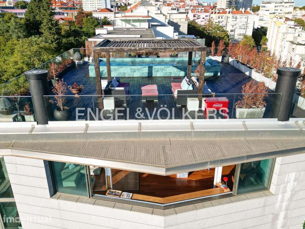 Penthouse na Lapa Terraço com piscina privada e vista sobre o Tejo - Grande imagem: 2/48