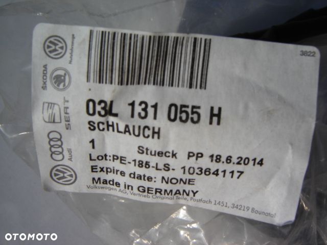 VW WĄŻ Z ZAWOREM 03L131055 H NOWY ORYGINAŁ - 2
