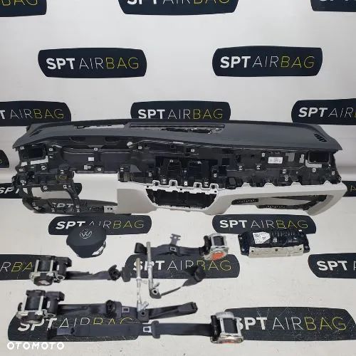 VW PASSAT B9 DESKA ROZDZIELCZA KONSOLA KOKPIT HEAD UP DWUKOLOROWA PULPIT PODUSZKI AIRBAG AIR BAG PASY KIT SET - 1
