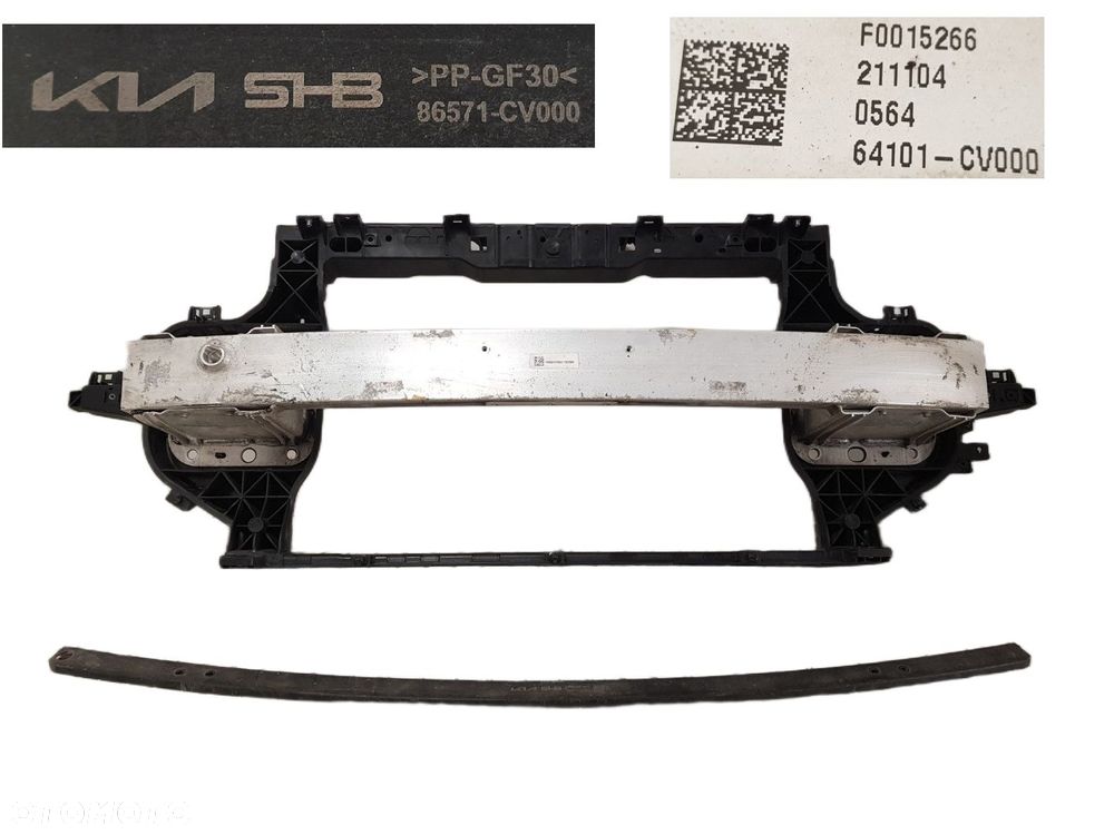 KOMPLET BELKA POPRZECZKA DOLNA PAS PRZEDNI PRZÓD WZMOCNIENIE KIA EV6 86571-CV000 64101-CV000 - 1