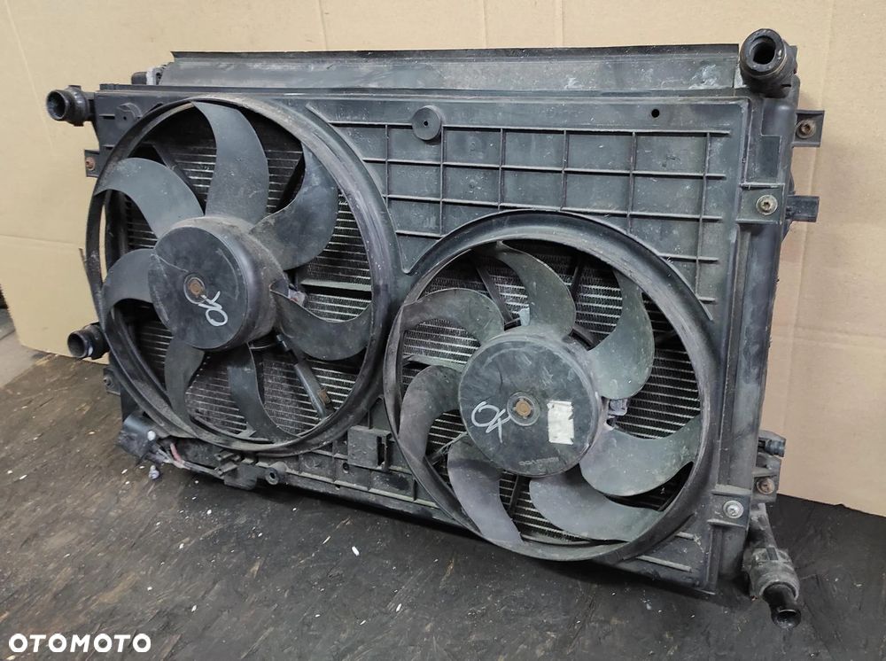 ZESTAW CHŁODNIC CHŁODNICA WODY INTERCOOLER WIATRAKI 1.4TSI VW AUDI SEAT SKODA - 3