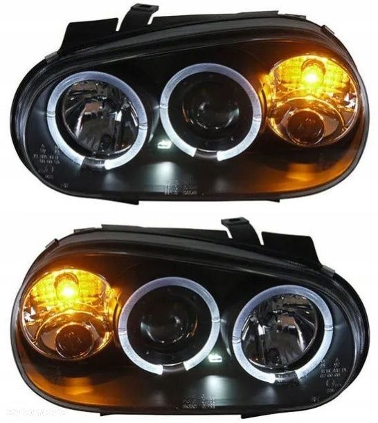 Reflektor Lampa kpl Soczewkowe Czarne Black Tuning VW Golf IV 4 1j 1998-04 - 3