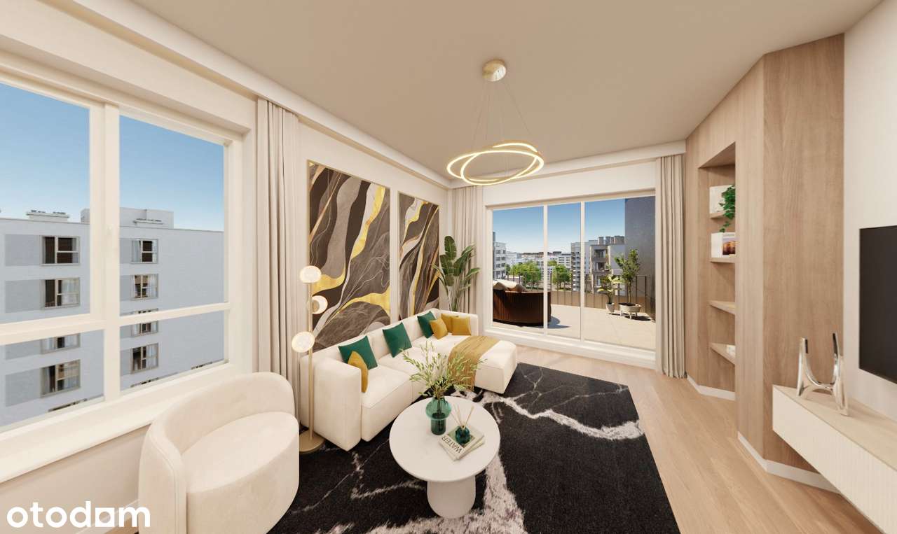 Apartament z widokiem na panoramę miasta. 3m wysoki. Tramwaj, autobus