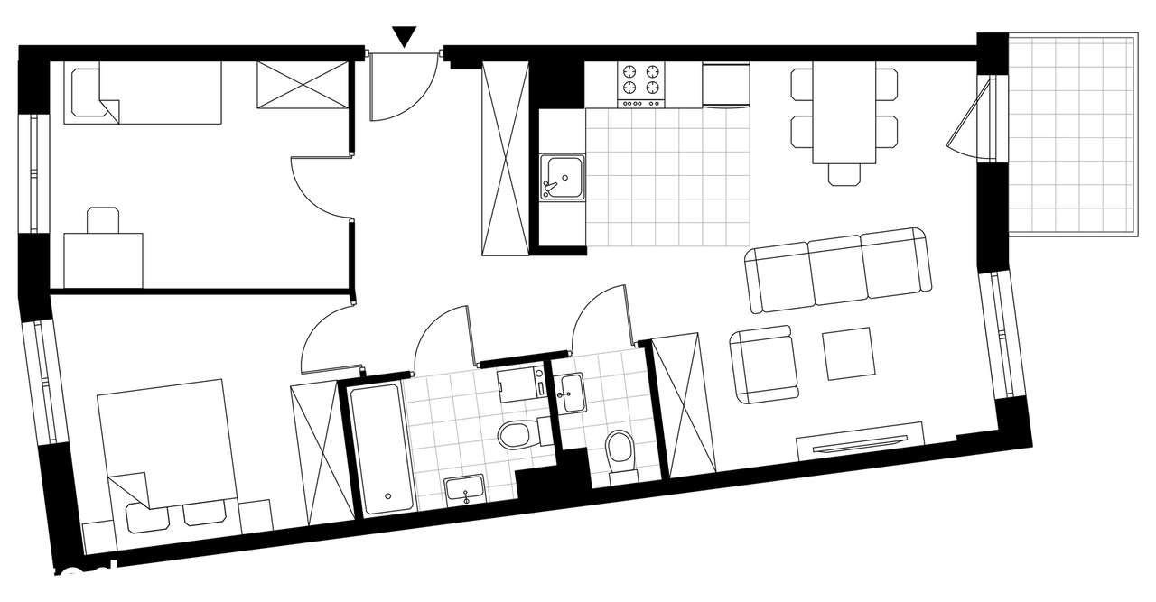 3-pokojowe mieszkanie 62m2 + balkon - Pełny obrazek: 4/12