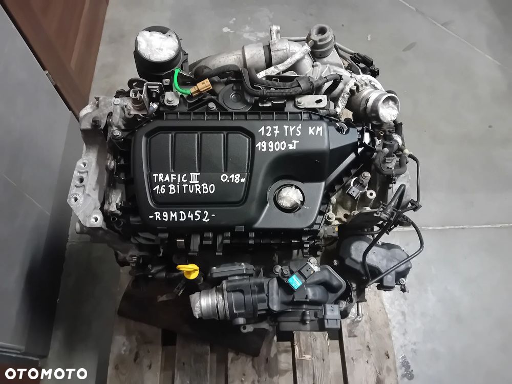 silnik kompletny Renault Trafic III 1.6 Bi turbo przebieg 127 tys. 2018 145 KM R9MD452 - 2
