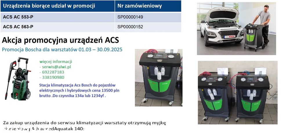 Acs 563 stacja klimatyzacji 1234yf Kup i Odbierz myjkę Advanced Aquatak 140! - 2