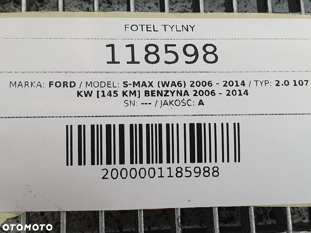 FOTEL TYLNY TYŁ PRAWY FORD S-MAX MK1 I SKÓRA ZAPINKA - 8