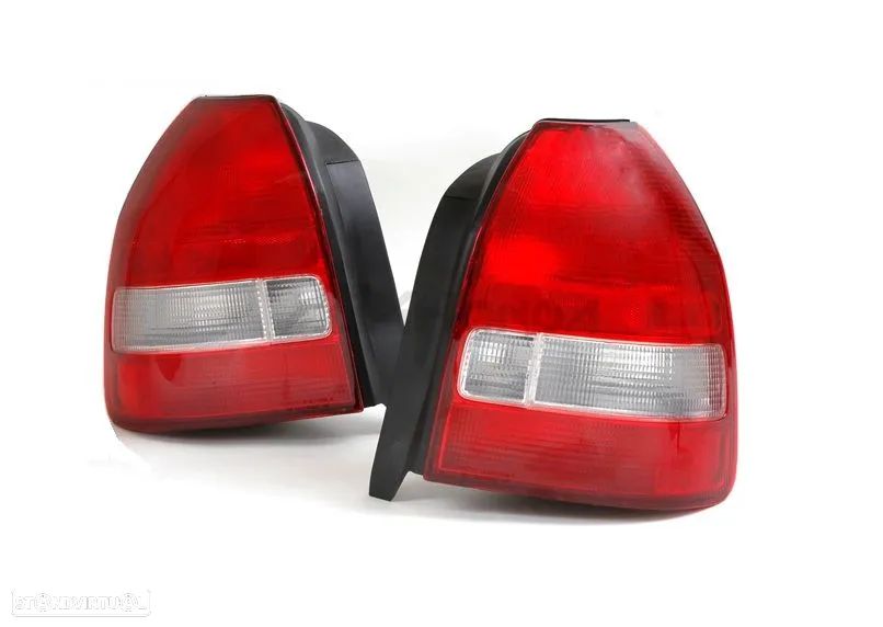 Faróis / farolins traseiros para Honda Civic EK, EJ 96-01 3 portas Vermelho / branco (red/white) EK9 Look - 12