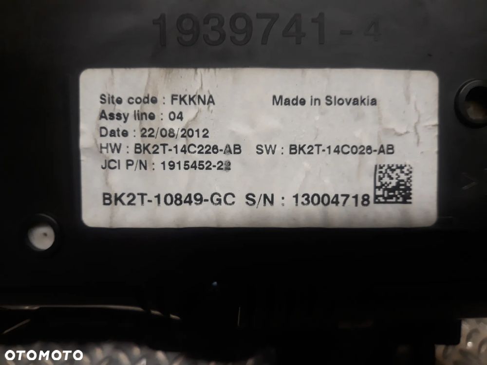 ZESTAW STARTOWY FORD TRANSIT CUSTOM  2,2 TDCI 2012r STEROWNIK: S180146201A  PK21-12A650-AB - 3