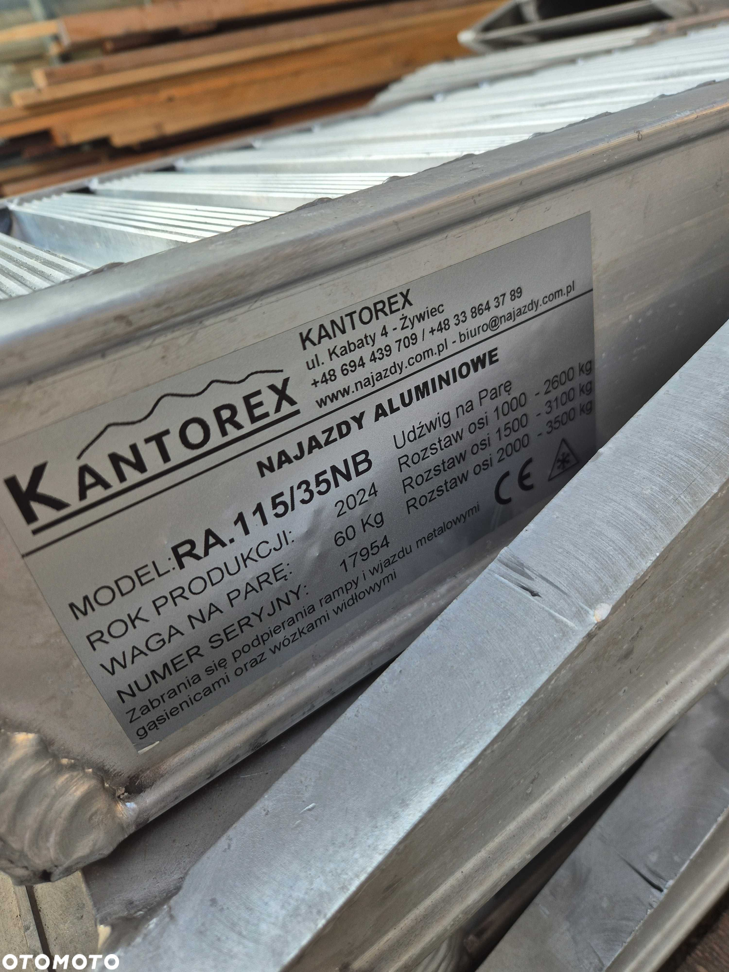 Najazdy aluminiowe 3,5m do 3500kg, 35cm szerokie, dostawa GRATIS!!! - 3