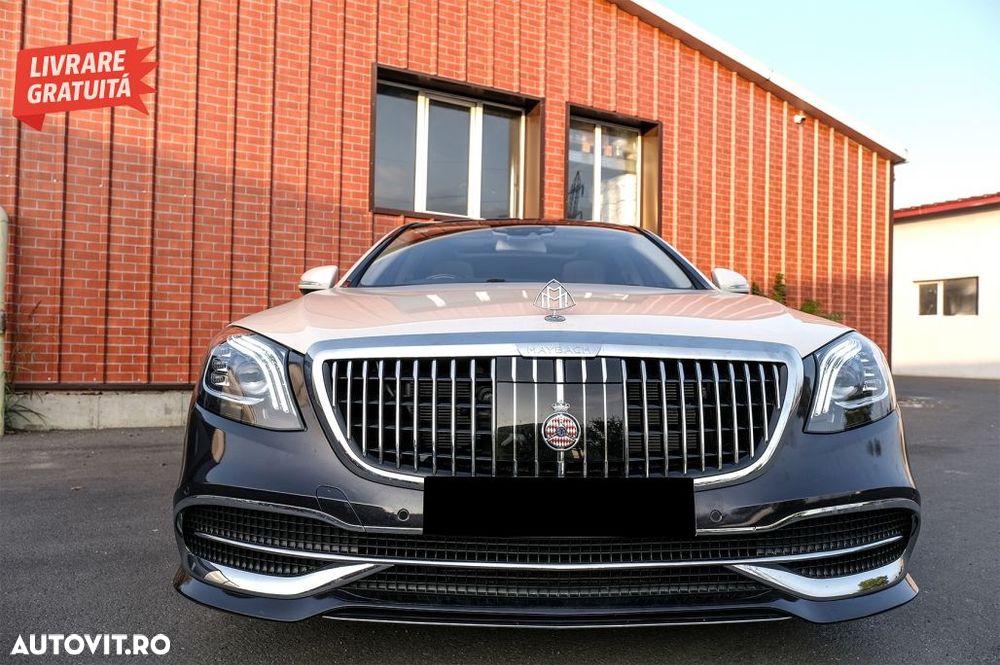 Accesorii Bara Fata Mercedes S-Class W222 Facelift Sedan (2017-2020) Chrome M-Desi- livrare gratuita - 11