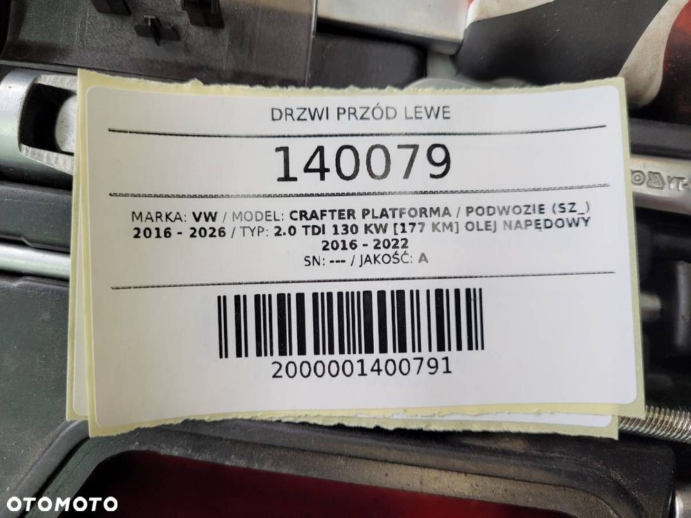 DRZWI PRZÓD LEWE VW CRAFTER II MAN TGE KOMPLETNE EUROPA - 16