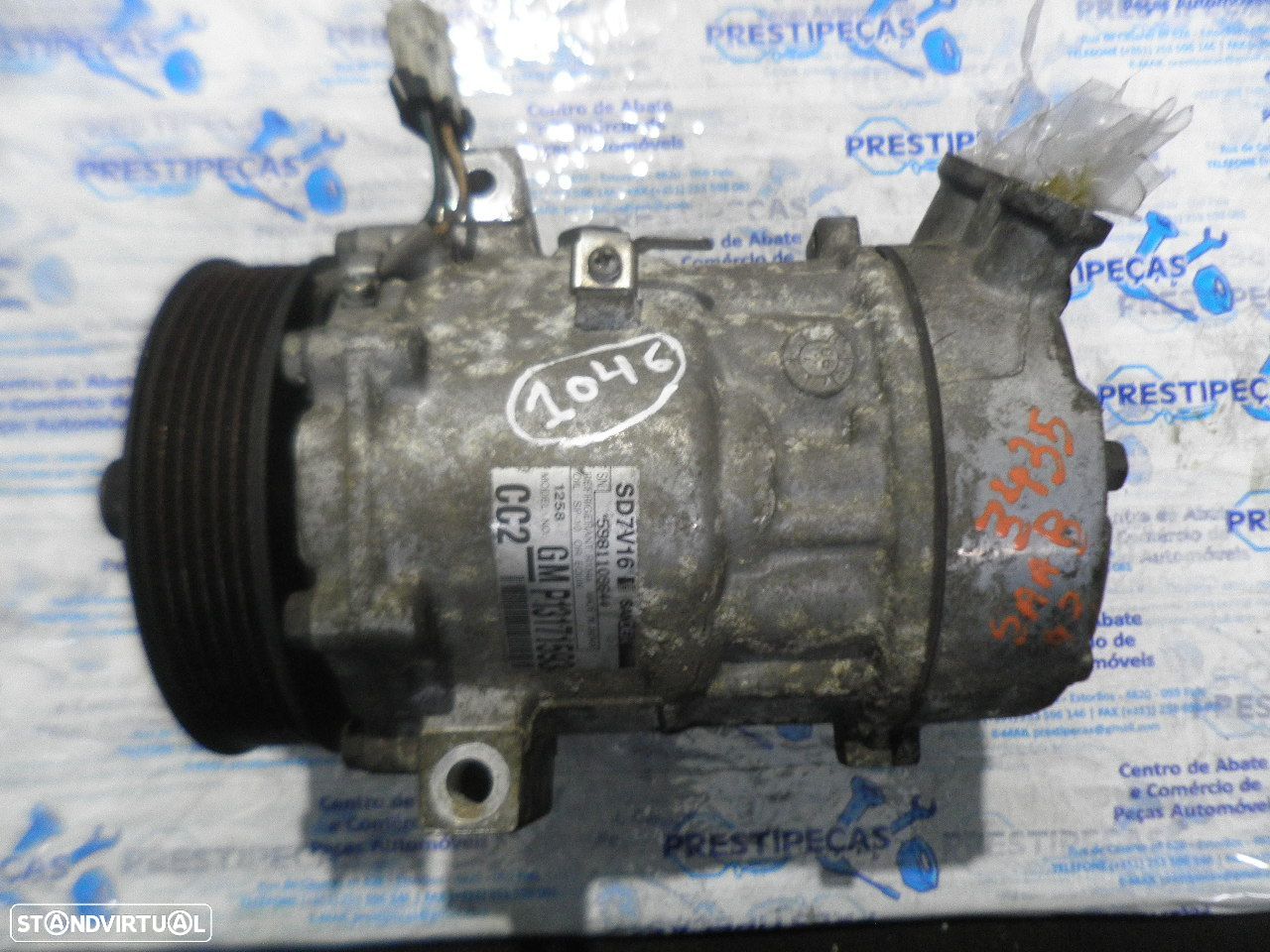 Compressor AC 5981109644 SD7V16 SAAB 93 SW 2006 1.9TID 120CV 5P PRETO SANDEN - 1