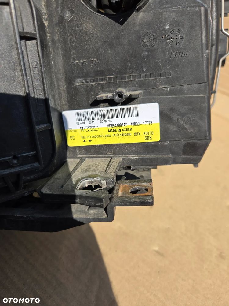 Lampa prawa przód przednia Audi Q5 Q-5 I Xenon 8R0941004AF 2008-2012 Reflektor prawy przód przedni Audi Q5 I 8R Xenon - 10