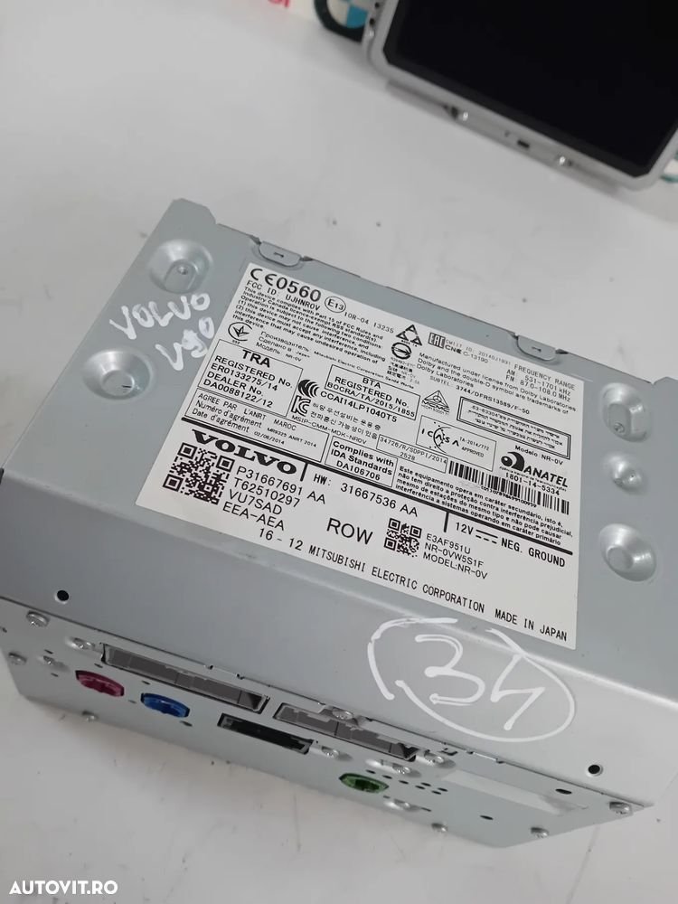 Unitate Radio Cd Navigatie Volvo XC90 XC60 S90 V90 Cod 31667536 An 2016-2020 - 4